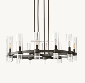 โคมไฟระย้าแก้วทรงลอฟท์แบบย้อนยุคเชิงเทียนสไตล์ลอฟท์แบบอเมริกัน - Product Image 3