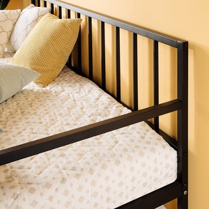 Twin <strong>Daybed</strong> and Trundle Set <strong>Metal</strong> <strong>Daybed</strong> and Trundle Set Bed Frame Steel Slat Support Black Iron Classic Furniture Modern FL - Product Image 4