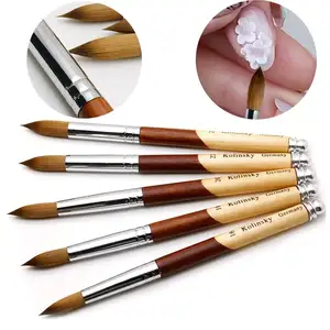 Factory Direct Wholesale <strong>Gel</strong> Nails Art Brush Acrylic Kolinsky With Different Size 100% Pure Kolinsky Hair Nail Brush - Product Image 1