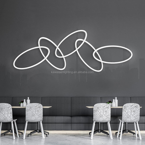 AC85-265V <span class=keywords><strong>LED</strong></span> Tường Đèn 24 "tròn hình bầu dục Vòng Anello bề mặt sconces thiết bị chiếu sáng cho phòng khách phòng ngủ cầu thang halllway - Product Image 1