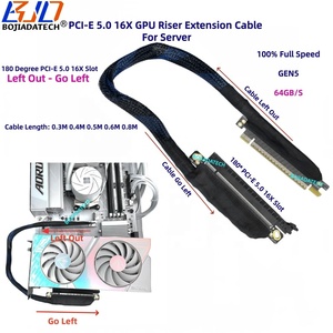 180 derece GEN5 PCI-E 5.0 16X X16 AI sunucu <span class=keywords><strong>GPU</strong></span> yükseltici kablo 0.4M 0.5M 06M 0.8M için RTX5090 AMD9070XT A100 H100 grafik kartı - Product Image 1