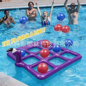 Jeu de Tic Tac Toe gonflable pour piscine avec balles pour s'amuser dans l'eau en plein air - Product Image 3