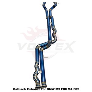 ระบบท่อไอเสียแบบ Catback วาล์วควบคุมความยาวเท่ากัน Vortex Blue Titanium สำหรับ BMW M3 F80 M4 F82 F83 S55 3.0T ปี 2014-2020 ติดตั้งได้โดยตรง ปรับแต่งได้ - Product Image 6