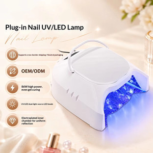 Corded 86W UV LED <b>Nail</b> Gel Polish Dryer Plastic Professional Salon & Home Use Manicure Lamp LCD Display EU <b>Plug</b>-Misbeauty - Product Image 1
