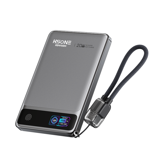 Smart Temp Control Power Bank 120000 Real-Time Detections 15W Wireless 22.5W Wired Fast Charging N54 Strong Magnetic Grip TFT