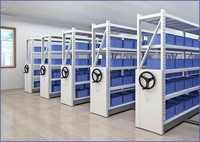 Étagère mobile compacteuse en acier pour grands archives, meuble de classement métallique mobile, compacteuse de masse pour entrepôt à pleine capacité