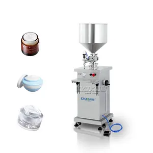 Semi-automatic paste liquid filling machine horizontal pneumatic cleaner honey bottled water manual filling machine