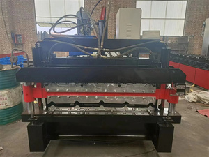 เครื่องผลิตแผ่นหลังคาโลหะลูกฟูกเครื่องทำกระเบื้องเคลือบสำหรับการก่อสร้างที่บ้านได้รับการรับรองจาก CE - Product Image 4