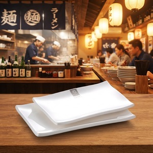 De calidad Superior 100% de melamina de checker de 100% melamina rectangular restaurante japonés platos de servir - Product Image 4