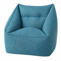 Fauteuil Poire OEM en Lin, Structure 3D Ergonomique, Chaise Longue à Dossier Haut avec Rembourrage EPP pour Salon, Vente en Gros