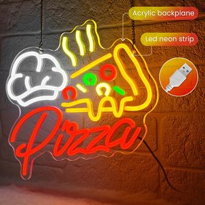 Letrero LED de Neón con Diseño de Pizza, Luz Decorativa para Pizzerías, Restaurantes de Estilo Occidental, Tiendas de Comida, Oficinas, Accesorio Popular en Internet, IP65 - Product Image 2