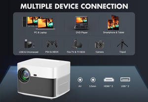 <span class=keywords><strong>Projecteur</strong></span> à <span class=keywords><strong>focale</strong></span> standard portable durable pour cinéma à domicile, rétroviseur vidéo HD, <span class=keywords><strong>projecteur</strong></span> LCD 4K - Product Image 5