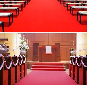 Venta al por mayor Eventos Alfombra Lisa Evento de exposición Alfombra DE BODA roja Alfombra con para exposición Alfombra de exposición - Product Image 5