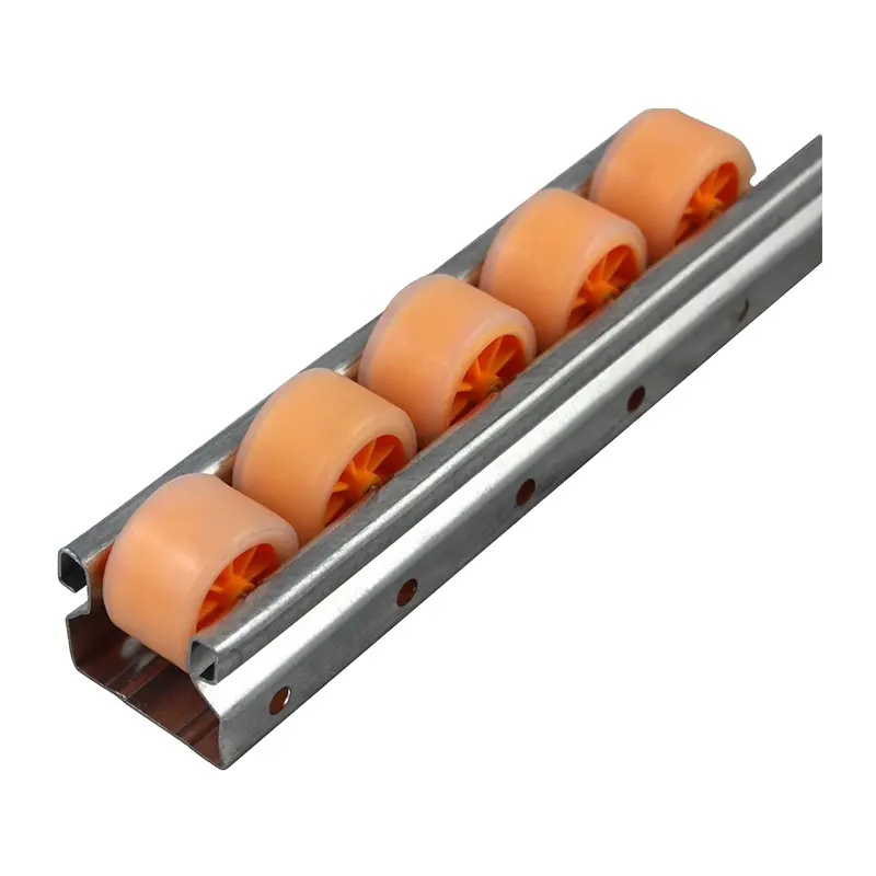 Langle Industrial Steel Rollers Rail Track Fluency Strips Roll Pallet Conveyor System For Supermarket Storage Assembly Line