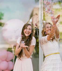 وصل حديثًا مستلزمات حفلات ملونة جميلة مُزينة بالدفع على شكل قصاصات ملونة مناسبة لحفلات الزفاف - Product Image 6