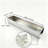 Moule à tiramisu rectangulaire en acier inoxydable de qualité alimentaire, côtés amovibles faciles à ouvrir, plaque de cuisson pour gâteau mousse 40*9,5 cm