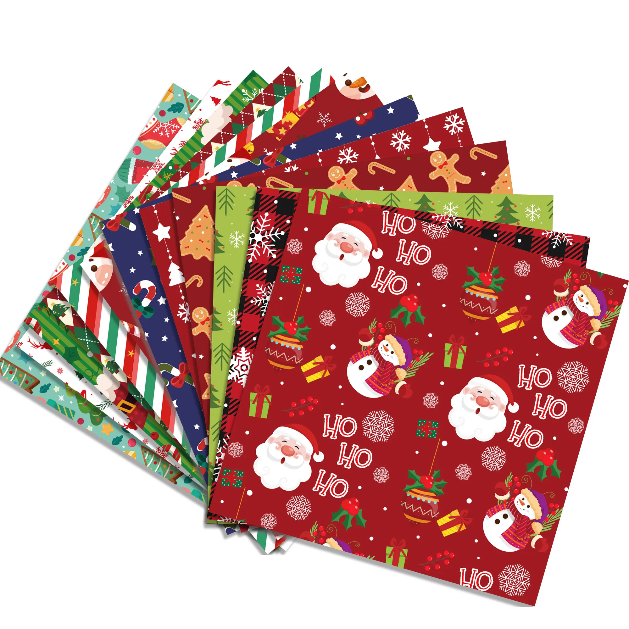 WW017 FIESTA DE Navidad patrón a cuadros rojo Material de cuenta de mano DIY papel álbum de recortes tarjeta hacer fondo