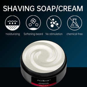 Gel hydratant doux et lissant <span class=keywords><strong>pour</strong></span> la <span class=keywords><strong>barbe</strong></span>, savon à raser naturel au bois de santal, crème à raser moussante <span class=keywords><strong>pour</strong></span> hommes - Product Image 3