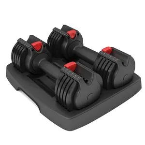 Miglior prezzo all'ingrosso Fitness manubri regolabili in acciaio 15KG pesi sistema dumbell palestra set manubrio regolabile