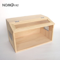 NOMO Boîte d'élevage pour reptiles en bois massif, enclos en bois pour reptiles, pour hamster, poussin