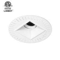 Spot LED encastré sans cadre à intensité variable et température de couleur ajustable, module orientable, éclairage circadien sans boîtier pour plafond avec DALI 2.0
