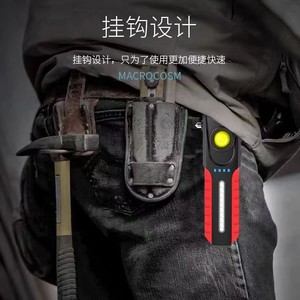 ไฟฉายค้อนฉุกเฉินแบบชาร์จไฟได้ LED แสงแรง เครื่องมือฉุกเฉินในรถยนต์ พลาสติกสีแดง - Product Image 3
