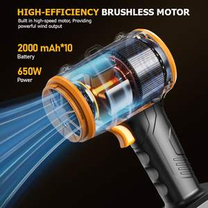 Soffiatore Elettrico da Barbiere con Potente Motore Brushless 64, Asciugatore per Auto e Soffiatore per Foglie Cordless per la Pulizia - Product Image 6
