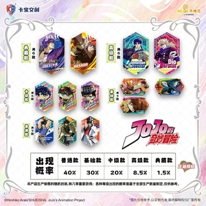 20 Scatole All'ingrosso Anime Kabao Creative JOJO's Bizarre Adventure Spirit Vein Reversed Shadow Badge Serie 1 Collezione Blind Box - Product Image 3