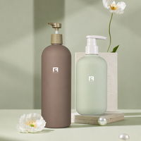 Bouteille pompe en plastique HDPE givré écologique et professionnelle, 300-1000 ml, pour emballage de shampoing et lotion, idéale pour les marques de soins capillaires en marque blanche.