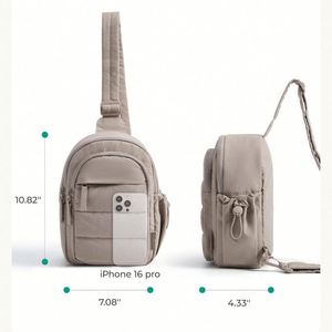 Bolso Bandolera Acolchado de Poliéster, Resistente al Agua, con Correa Ajustable, Bolso de Hombro Casual - Product Image 3