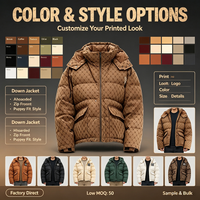 Blouson matelassé court pour homme de haute qualité, coupe-vent, épais, personnalisé, imprimé à carreaux, avec capuche, fermeture éclair, imperméable, en toile, fourrure, nouveauté