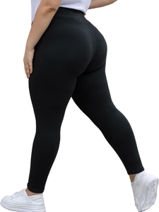 Leggings sculptants épais pour femmes grandes tailles, culotte gainante rehausseur de fesses, taille haute, coupe triangulaire, couleur unie, style vintage, antibactérien - Product Image 3