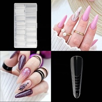 BQAN double forme d'ongle couverture complète cercueil ongles moules en plastique ongles forme Extension doigt pointu doux Uv Gel manucure