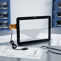 Écran tactile capacitif PCAP industriel de 7 pouces avec interface USB de l'usine JINYUANTE