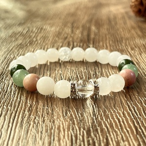 8mm Natural Verde Aventurina Rodonita Bead <span class=keywords><strong>Fertilidad</strong></span> y Concepción Soporte Mala Wellness Pulsera para Mujeres - Product Image 6