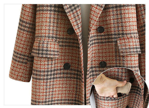 Giacche e Cappotti da <span class=keywords><strong>Donna</strong></span>, <span class=keywords><strong>Trench</strong></span> <span class=keywords><strong>Oversize</strong></span> a Doppio Petto a Quadri, Cappotto Invernale da <span class=keywords><strong>Donna</strong></span> - Product Image 6