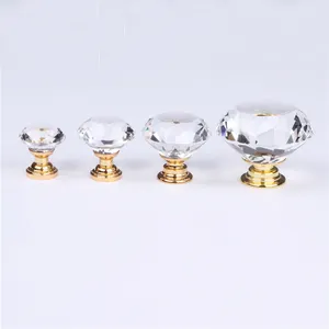 Kitchen Handles Glass Crystal Diamond Kitchen Cabinet Handles