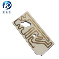 Papan PCB keramik 2 lapis cetak kustom dengan produsen elektronik OEM permukaan celup emas di Shenzhen