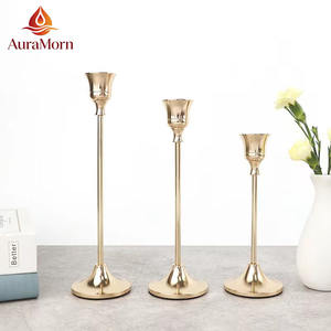 Portacandele Moderno in Metallo Dorato Stile Nordico per Matrimoni, Natale, Pasqua - <span class=keywords><strong>Candelabri</strong></span> Alti e Resistenti per Arredamento Casa - Product Image 6