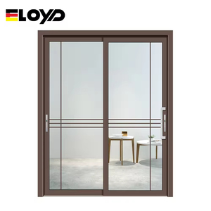 Puerta Interior <span class=keywords><strong>de</strong></span> Apartamento <span class=keywords><strong>de</strong></span> Lujo Eloyd, Diseño Chino, Marco <span class=keywords><strong>de</strong></span> Aleación <span class=keywords><strong>de</strong></span> Aluminio, <span class=keywords><strong>Vidrio</strong></span> Corredizo para Cocina y Baño Exteriores - Product Image 2