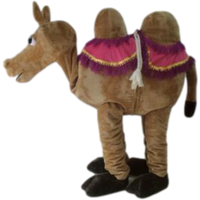 Costumes de mascotte personnalisés pour 2 personnes, adultes, imprimés d'animaux, dessin animé, chameau