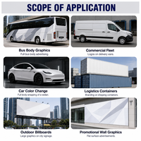 Rouleau de vinyle imprimable en gros, adhésif blanc haute adhérence, brillant ou mat, matériau d'impression pour covering automobile et signalétique OEM