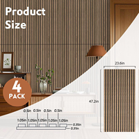 Panneaux muraux acoustiques en bois MDF rainurés 3D, panneaux absorbants le son, design moderne, décoration extérieure pour salon, mur en lattes de bois