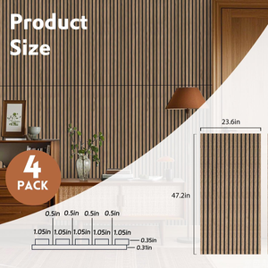 לוחות קיר אקוסטיים מעץ MDF מחורץ תלת מימדי, פאנלים אקוסטיים, עיצוב קיר פנים, פאנל קיר מעץ, אקופאנל - Product Image 6