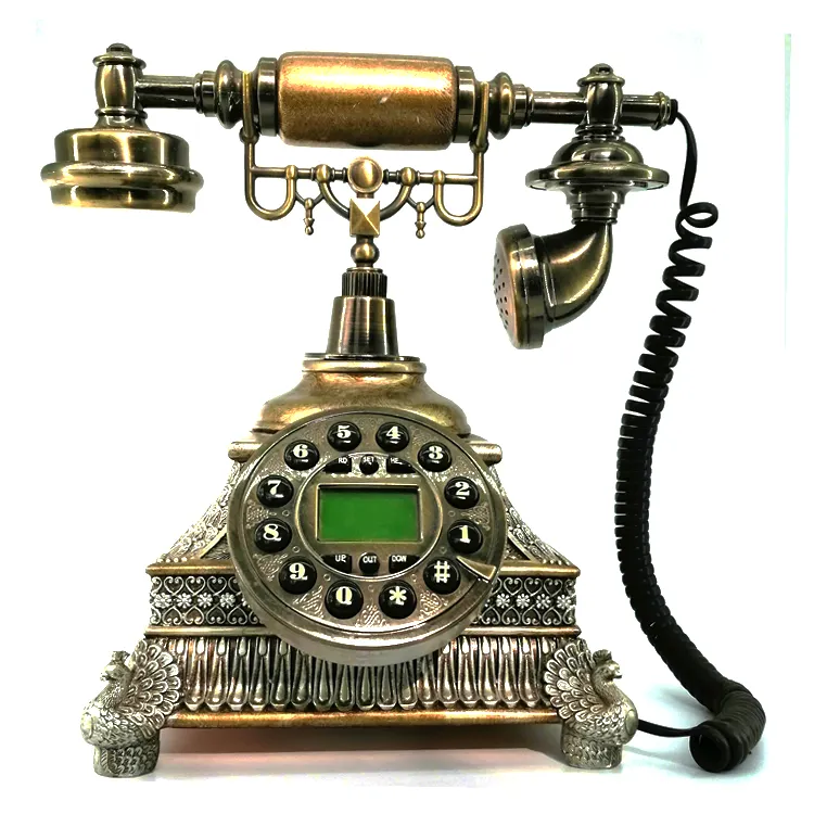 Старинное бронзовое украшение, волшебный узор, простой и элегантный античный телефон для дома и офиса