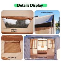 Tente de camping extérieure spacieuse de 12 m² à trois portes, double couche, hautement imperméable, ouverture rapide automatique, quatre saisons, pour 3-4 personnes