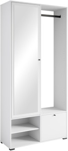 <span class=keywords><strong>Meuble</strong></span> de rangement à chaussures étroit à 6 niveaux avec miroir et porte-manteau, tiroirs rabattables pour entrée et couloir – Fournisseur d'usine - Product Image 3