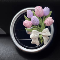 Diffuseur d'arômes mignon en forme de bouquet élégant, accessoires de décoration intérieure, clip de ventilation de voiture, désodorisant