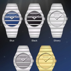 Reloj de cuarzo ultrafino para hombre, cristal de zafiro con revestimiento de oro PVD, acero inoxidable de 37 mm, resistente al agua hasta 50 m - Product Image 5