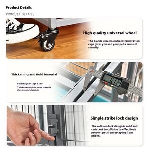 Cage pour chien domestique petite à moyenne cage d'élevage de chat pliable à deux couches pour <span class=keywords><strong>Labrador</strong></span> et autres races - Product Image 4